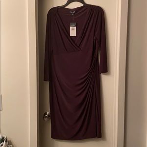 Lauren Ralph Lauren Purple Long Sleeve Dress